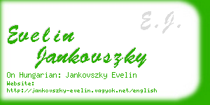 evelin jankovszky business card